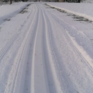 Skidspår på Morängens ip